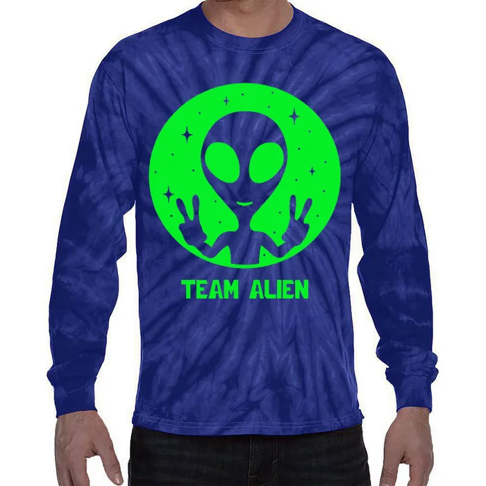 Alien Lover Ufo Abduction Team Alien Tie-Dye Long Sleeve Shirt