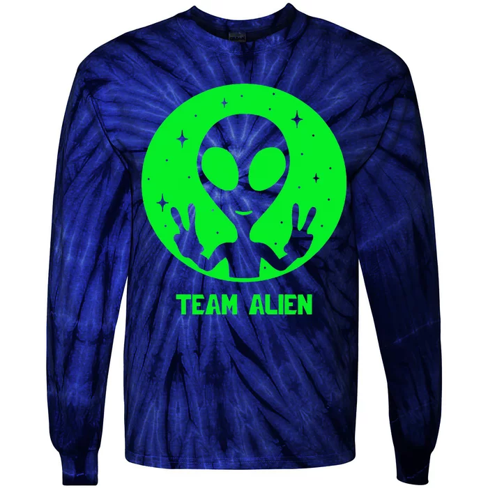 Alien Lover Ufo Abduction Team Alien Tie-Dye Long Sleeve Shirt