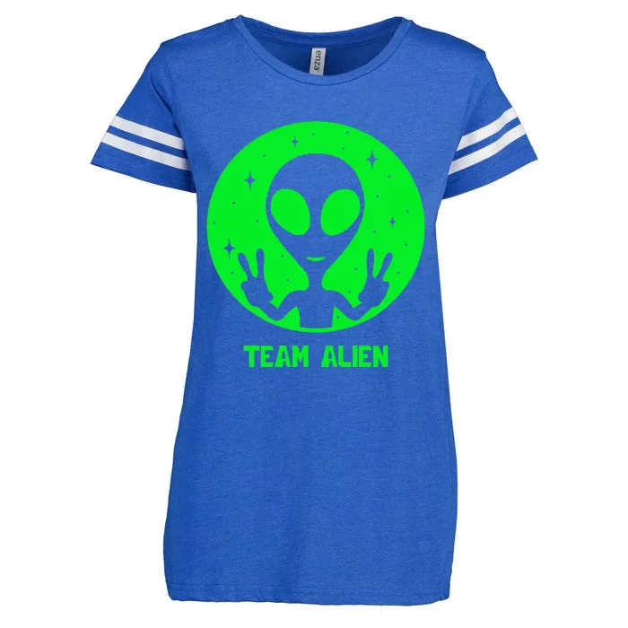 Alien Lover Ufo Abduction Team Alien Enza Ladies Jersey Football T-Shirt