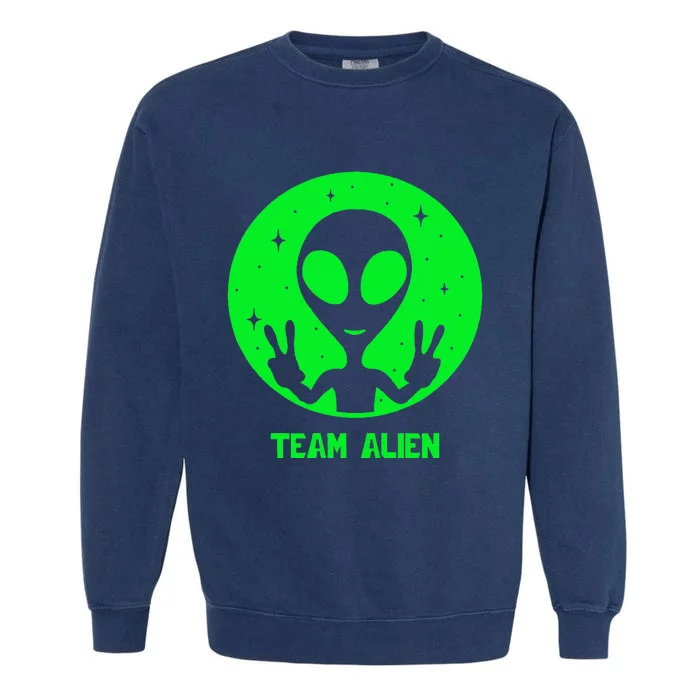 Alien Lover Ufo Abduction Team Alien Garment-Dyed Sweatshirt