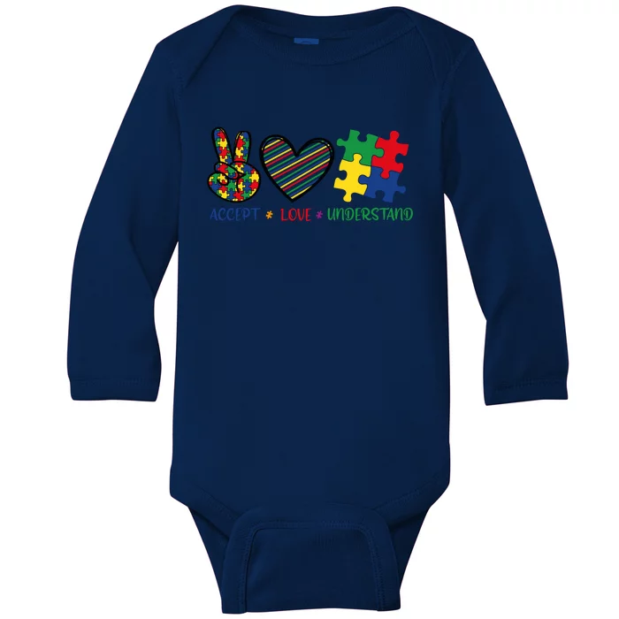 Accept Love Understand Baby Long Sleeve Bodysuit