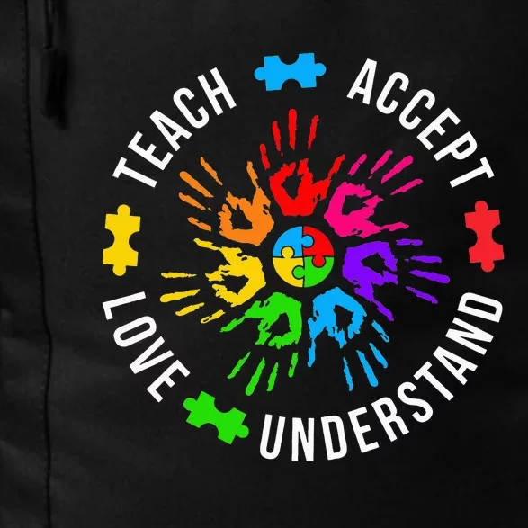 Accept Love Understand Teacher Autism Awareness Daily Commute Backpack