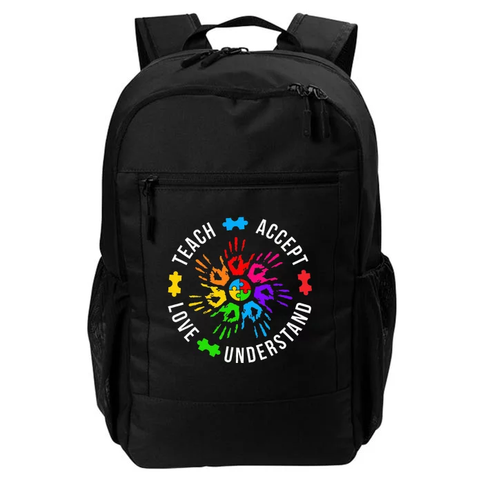 Accept Love Understand Teacher Autism Awareness Daily Commute Backpack