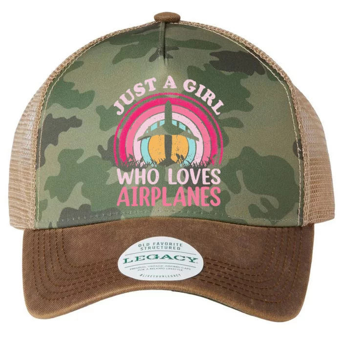 Airplane Lover Vintage Just A Who Loves Airplanes Legacy Tie Dye Trucker Hat