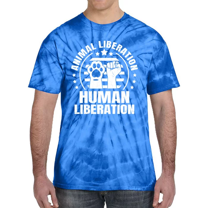 Animal Liberation Vegeterian Vegan Cute Gift Tie-Dye T-Shirt