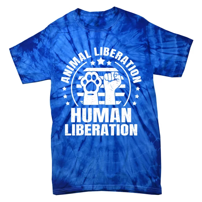 Animal Liberation Vegeterian Vegan Cute Gift Tie-Dye T-Shirt