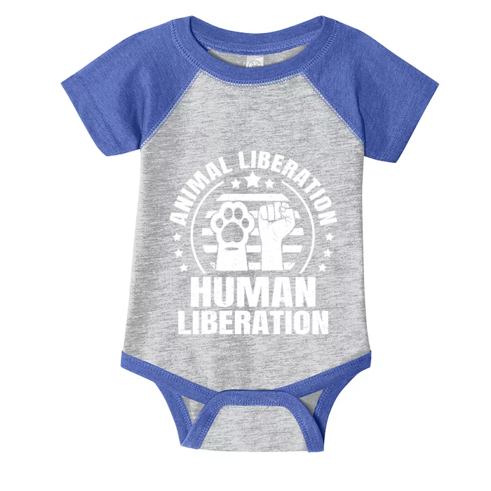 Animal Liberation Vegeterian Vegan Cute Gift Infant Baby Jersey Bodysuit