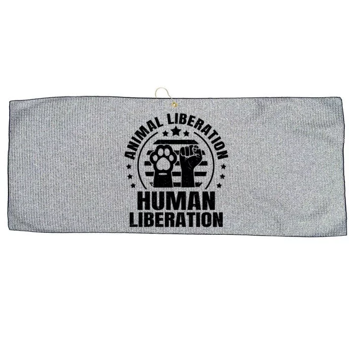 Animal Liberation Vegeterian Vegan Cute Gift Large Microfiber Waffle Golf Towel