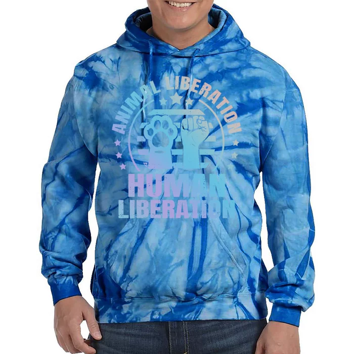 Animal Liberation Vegeterian Vegan Meaningful Gift Tie Dye Hoodie