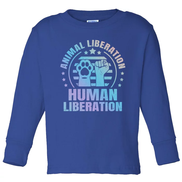 Animal Liberation Vegeterian Vegan Meaningful Gift Toddler Long Sleeve Shirt