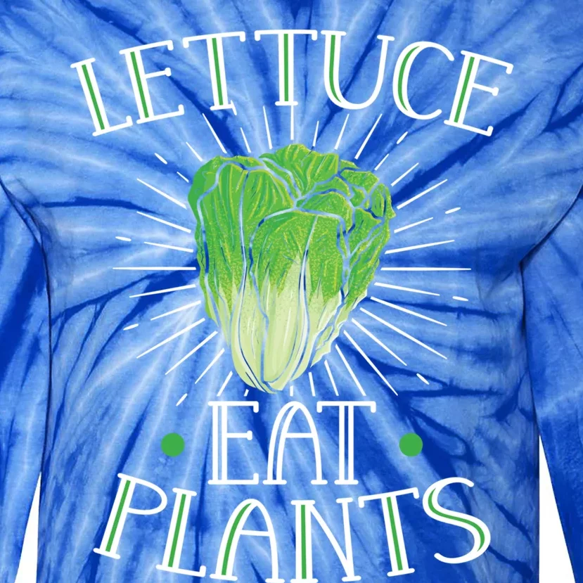 Animal Love Vegetarian Vegan Lettuce Eat Plants Cool Gift Tie-Dye Long Sleeve Shirt