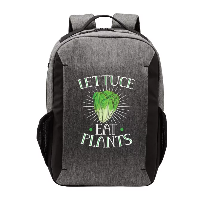 Animal Love Vegetarian Vegan Lettuce Eat Plants Cool Gift Vector Backpack