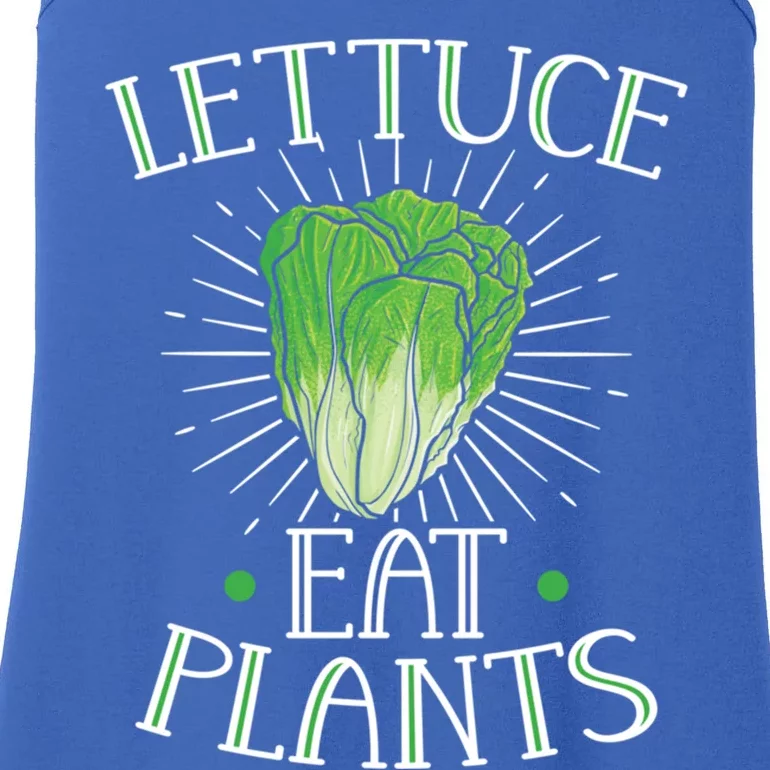 Animal Love Vegetarian Vegan Lettuce Eat Plants Meaningful Gift Ladies Essential Tank