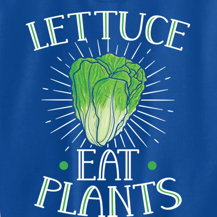 Animal Love Vegetarian Vegan Lettuce Eat Plants Meaningful Gift Kids Sweatshirt