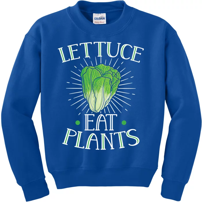 Animal Love Vegetarian Vegan Lettuce Eat Plants Meaningful Gift Kids Sweatshirt