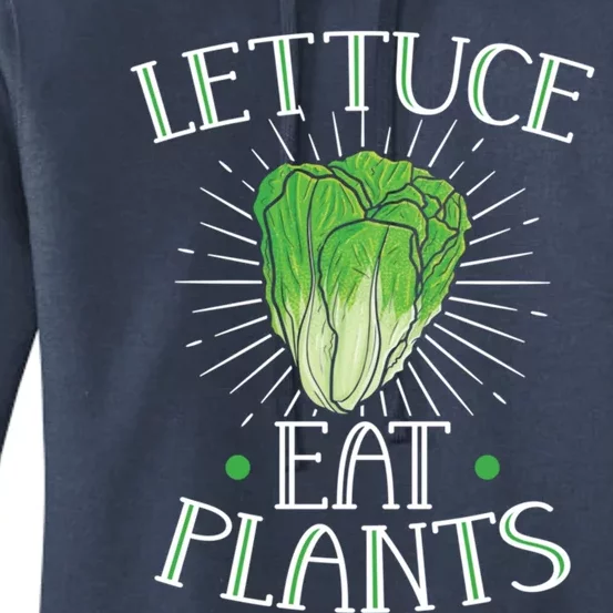 Animal Love Vegetarian Vegan Lettuce Eat Plants Meaningful Gift Women's Pullover Hoodie