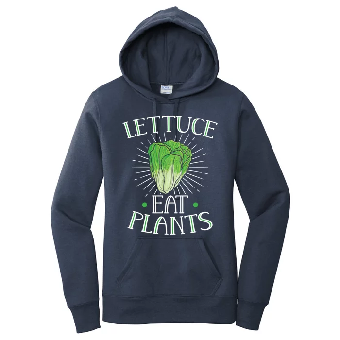 Animal Love Vegetarian Vegan Lettuce Eat Plants Meaningful Gift Women's Pullover Hoodie