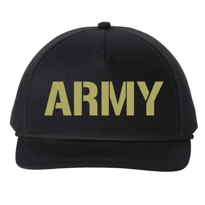 Army Logo Vintage Thin Line American Flag Back And Front Snapback Five-Panel Rope Hat