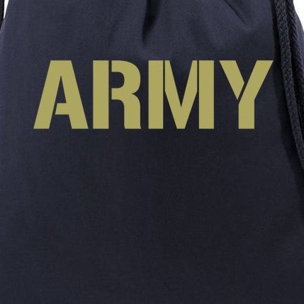 Army Logo Vintage Thin Line American Flag Back And Front Drawstring Bag