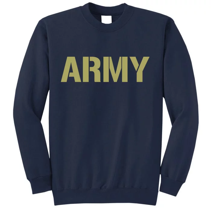 Army Logo Vintage Thin Line American Flag Back And Front Tall Sweatshirt