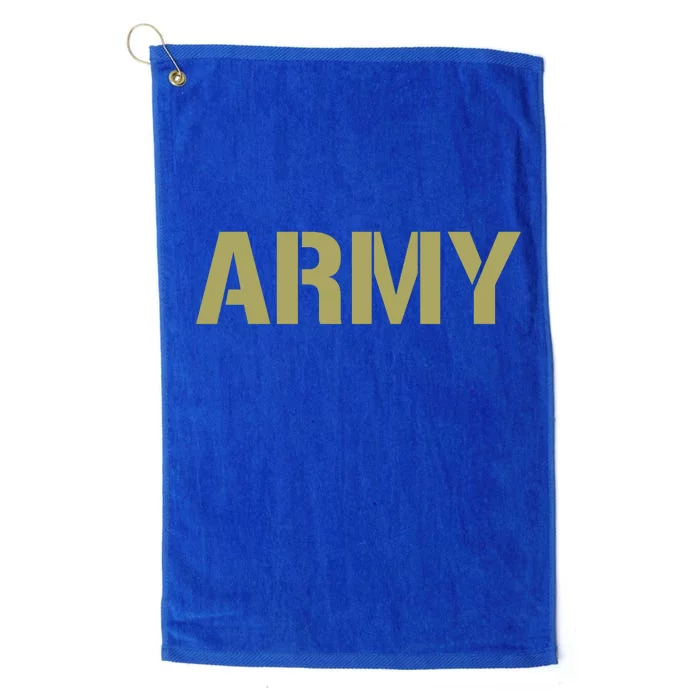 Army Logo Vintage Thin Line American Flag Back And Front Platinum Collection Golf Towel