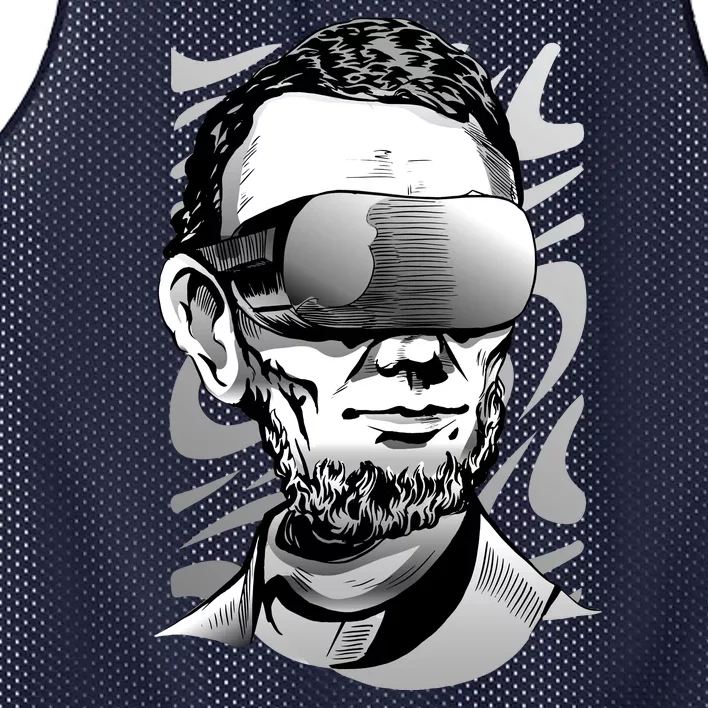 Abraham Lincoln Virtual Reality Glasses Mesh Reversible Basketball Jersey Tank