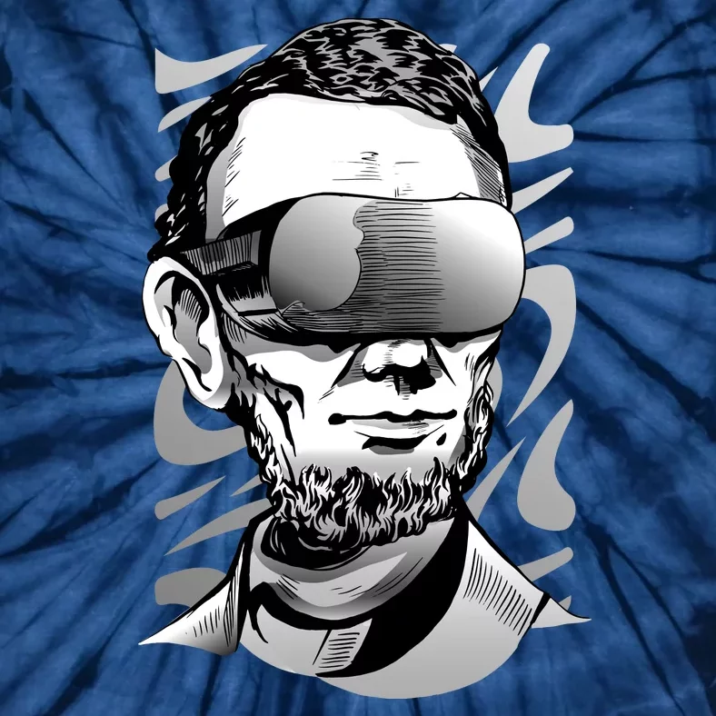 Abraham Lincoln Virtual Reality Glasses Tie-Dye T-Shirt