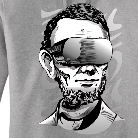 Abraham Lincoln Virtual Reality Glasses Women's Pullover Hoodie