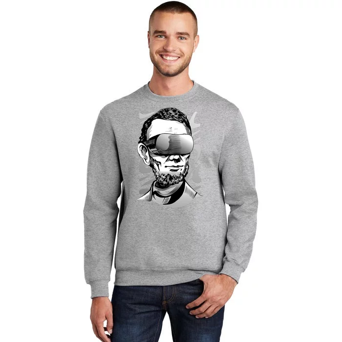 Abraham Lincoln Virtual Reality Glasses Tall Sweatshirt