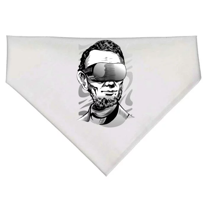 Abraham Lincoln Virtual Reality Glasses USA-Made Doggie Bandana