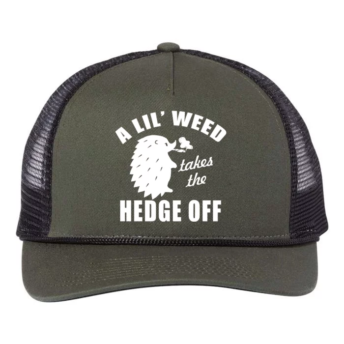 A Lil' Weed Takes The Hedge Off Retro Rope Trucker Hat Cap