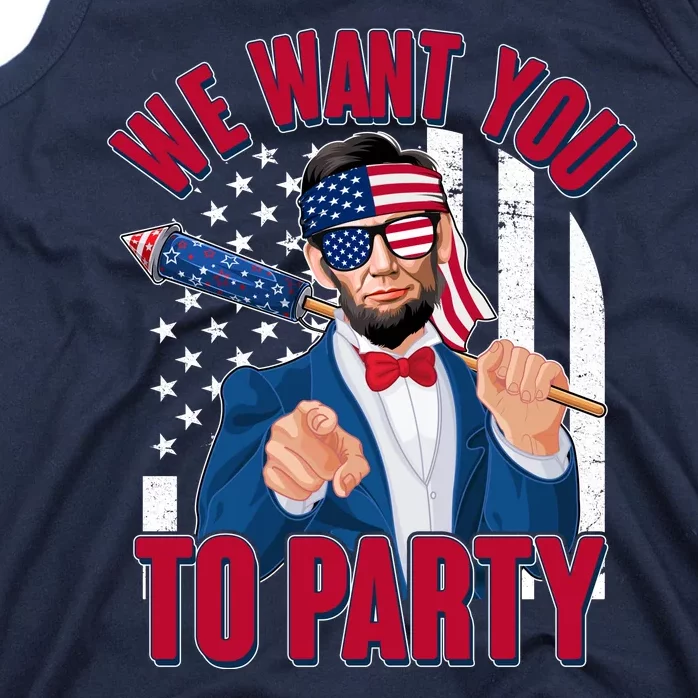 Abraham Lincoln We Want You To Party Tank Top