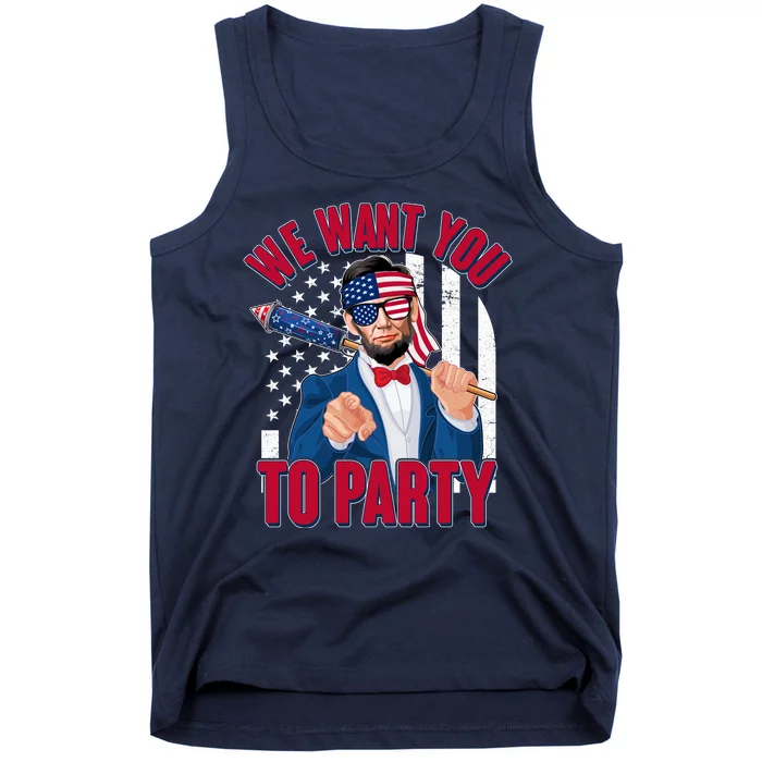 Abraham Lincoln We Want You To Party Tank Top