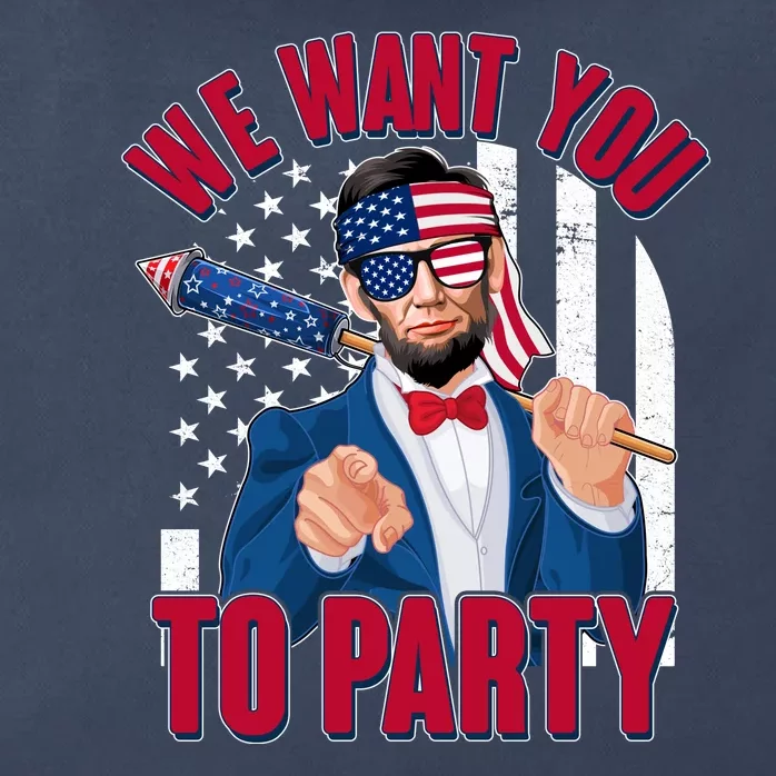 Abraham Lincoln We Want You To Party Zip Tote Bag