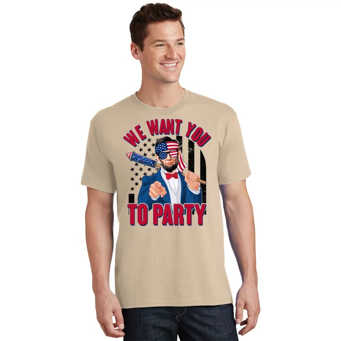 Abraham Lincoln We Want You To Party T-Shirt