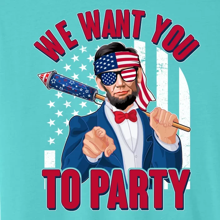 Abraham Lincoln We Want You To Party ChromaSoft Performance T-Shirt