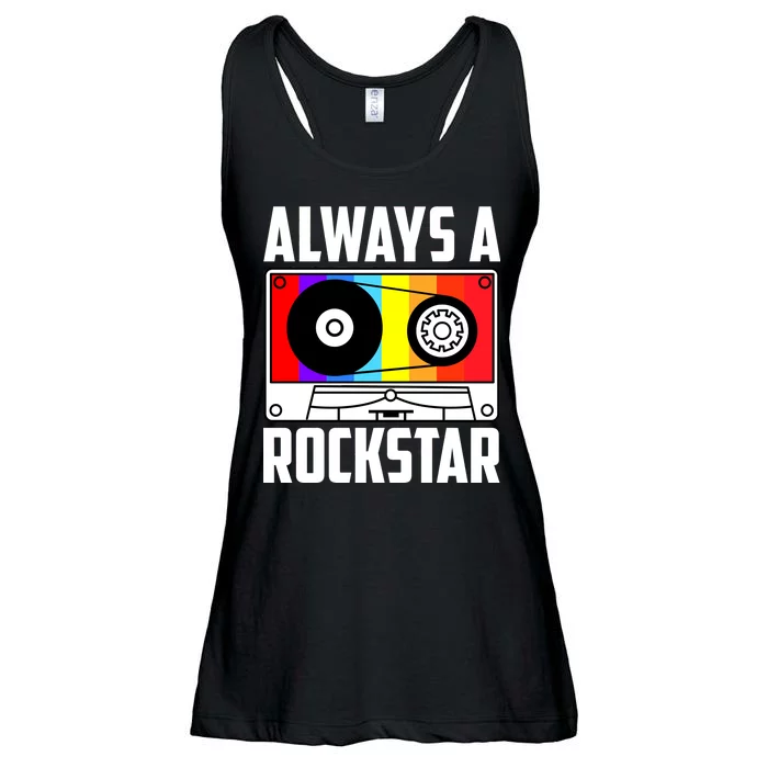 Always A Rockstar Vintage Casette Ladies Essential Flowy Tank