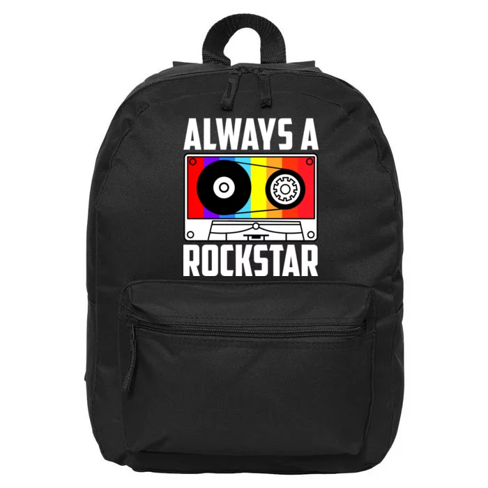 Always A Rockstar Vintage Casette 16 in Basic Backpack