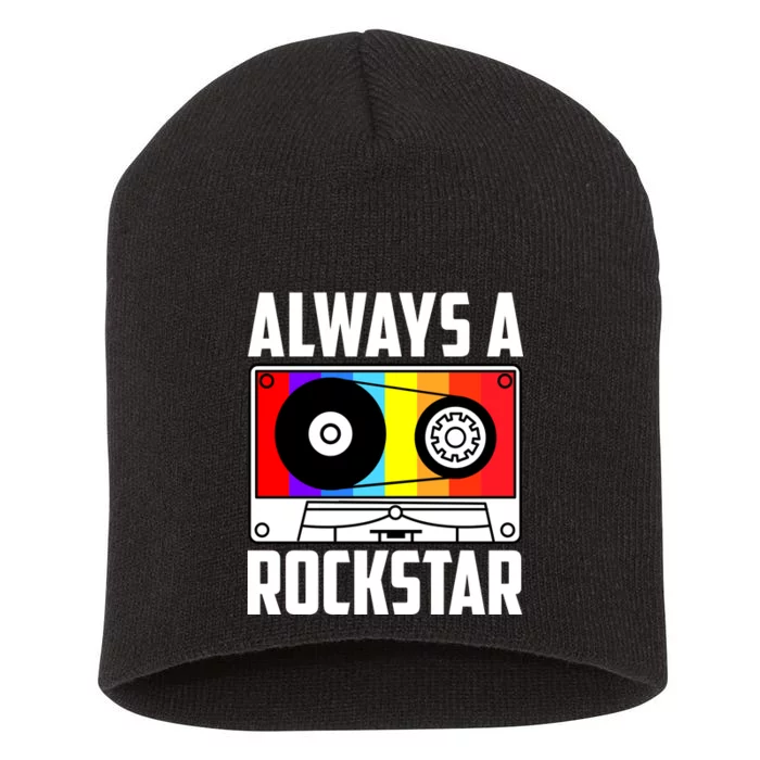 Always A Rockstar Vintage Casette Short Acrylic Beanie