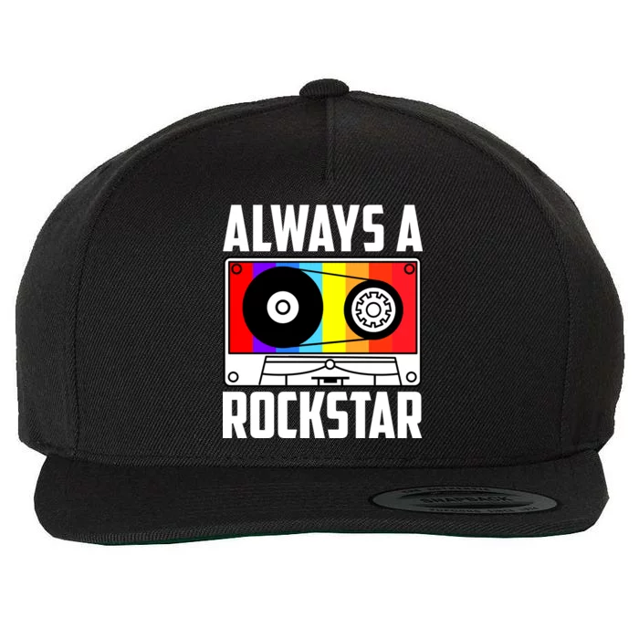 Always A Rockstar Vintage Casette Wool Snapback Cap