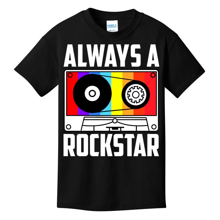 Always A Rockstar Vintage Casette Kids T-Shirt