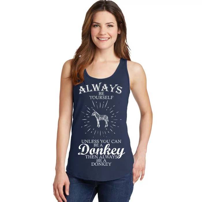 Always Be A Donkey Ladies Essential Tank