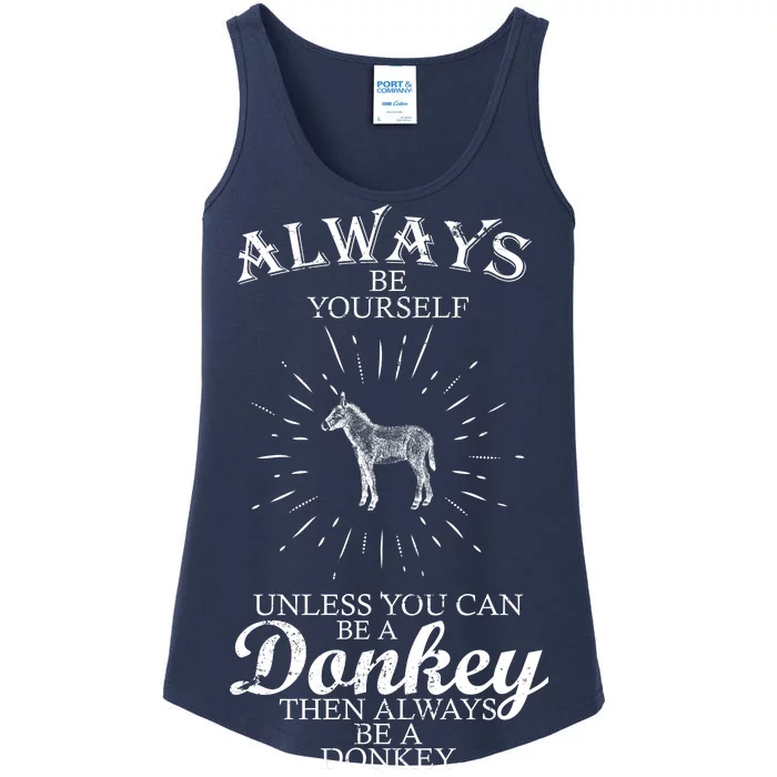 Always Be A Donkey Ladies Essential Tank