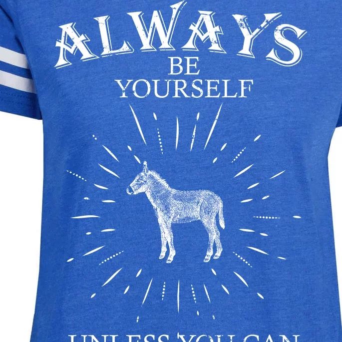 Always Be A Donkey Enza Ladies Jersey Football T-Shirt