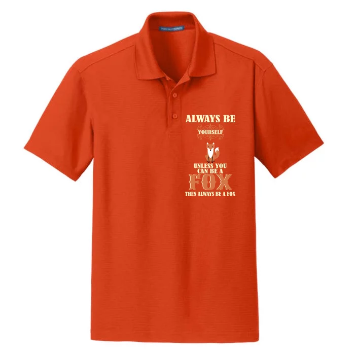 Always Be A Fox Dry Zone Grid Performance Polo