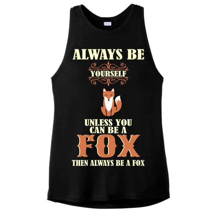 Always Be A Fox Ladies Tri-Blend Wicking Tank