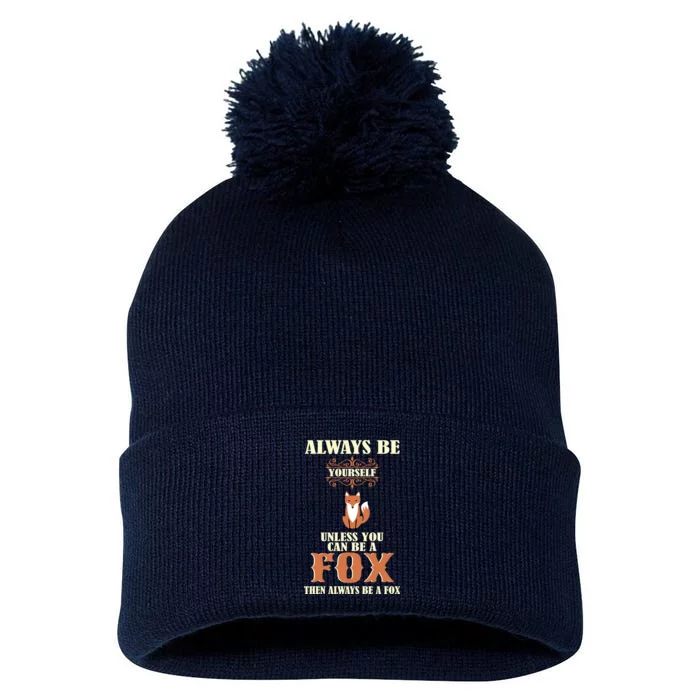 Always Be A Fox Pom Pom 12in Knit Beanie