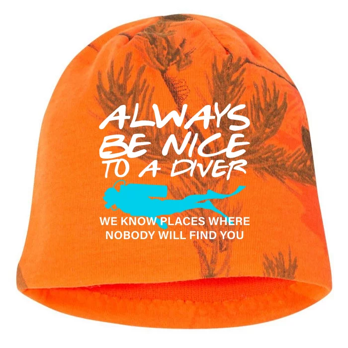 Always Be Nice To A Diver Kati - Camo Knit Beanie