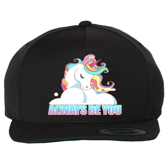 Always Be You Unicorn Wool Snapback Cap