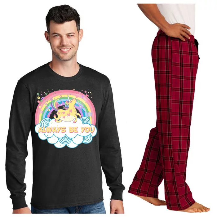 Always Be You Unicorn Rainbow Long Sleeve Pajama Set